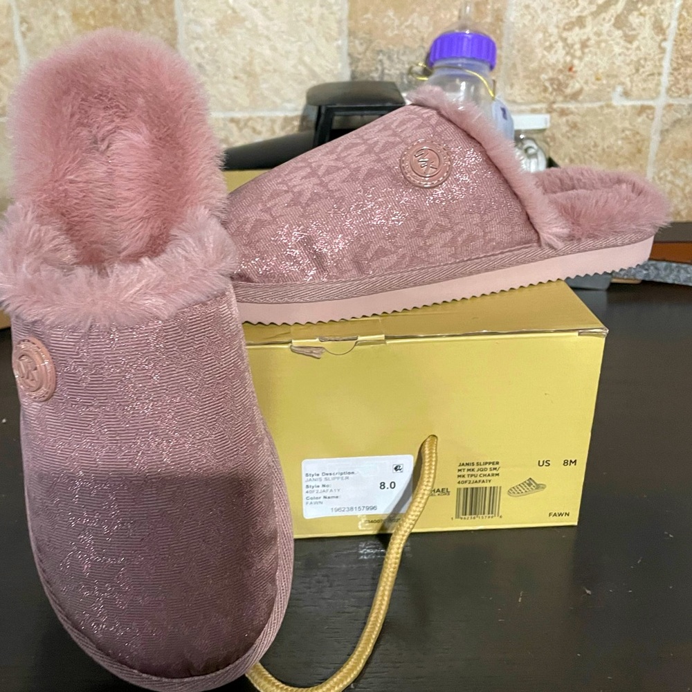 Fur mk slippers
